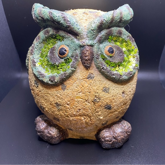 Other - Resin Sequin Embellished Fall Owl Figurine Statue